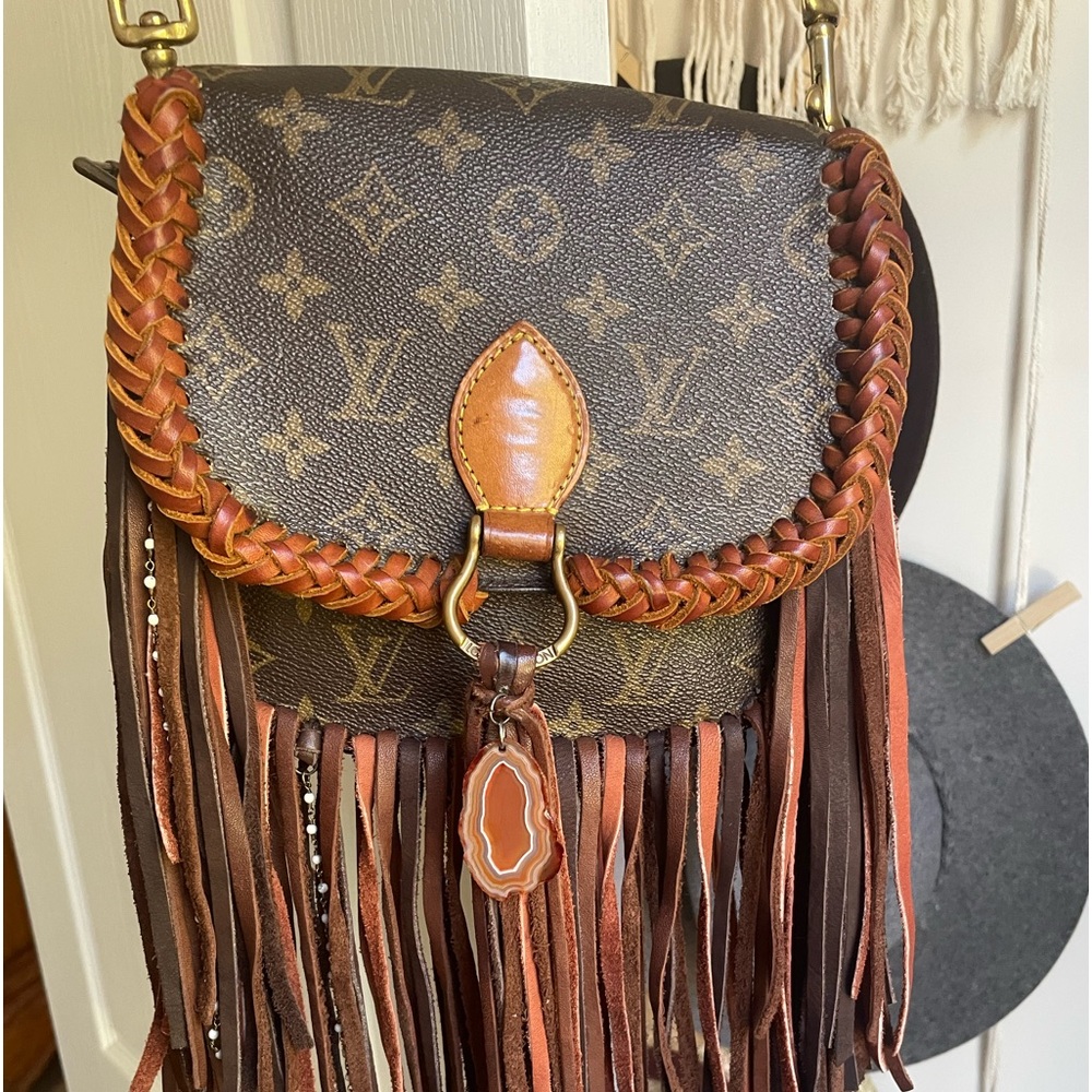Louis Vuitton Boho Style by Agape Customs World Traveler Messenger Bag-Authentic
